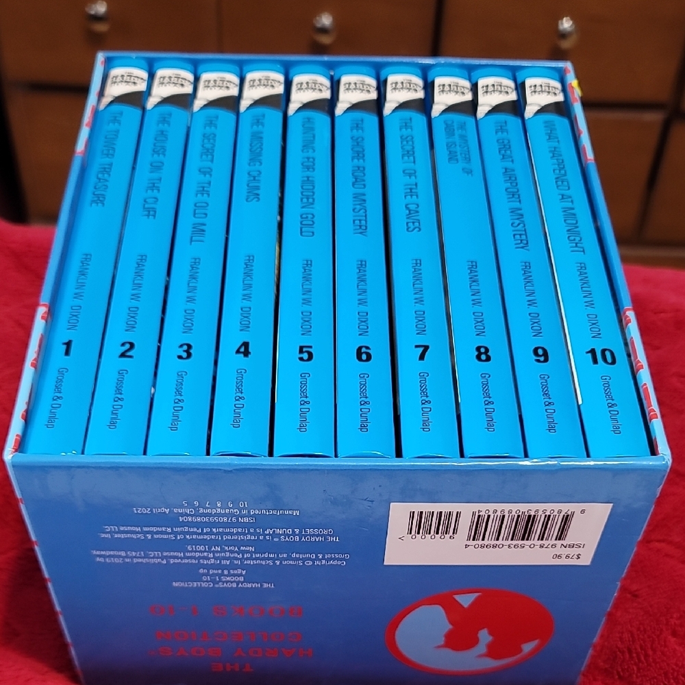 Hardcover book boxed set, The Hardy Boys Mystery Stories # 1-10